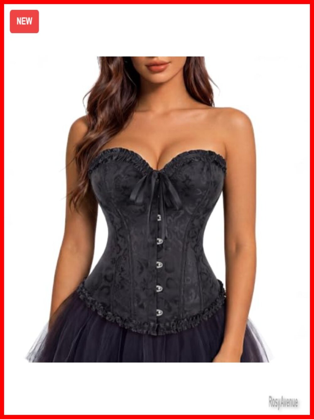 Renaissance Corset Top Lace-Up Bustier for Halloween Costume